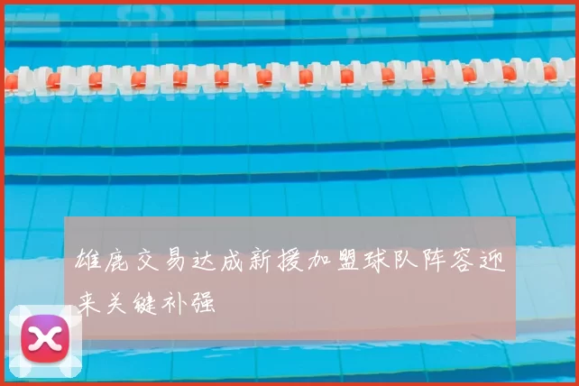雄鹿交易达成新援加盟球队阵容迎来关键补强